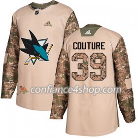 Adidas Maillot de Hockey San Jose Sharks Logan Couture 39 2017-2018 Camo Veterans Day Practice Authentic - Homme